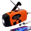 iRonsnow Solar Emergency Hand Crank Weather Radio, Portable Self Powered NOAA AM/FM Radios with SOS Alarm LED Flashlight 5000mAh Power Smart Phone USB Charger for Camping (5000mAh Orange) view 1