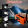 iRonsnow Solar Emergency Hand Crank Weather Radio, Portable Self Powered NOAA AM/FM Radios with SOS Alarm LED Flashlight 5000mAh Power Smart Phone USB Charger for Camping (5000mAh Orange) view 4