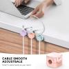 AhaStyle Magnetic Cable Organizer [1s Lock] 6 Pack Cord Holders Cable Clips Strong Adhesive Hide Cable Cord Keeper Adhesive Wire Organizer Keeper for Nightstand Kitchen Car Office view 4