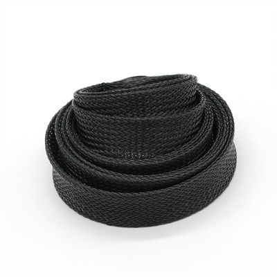 EASYFA Black PET Braid Sleeves 2 to 60mm High Density Snake Skin Cable Wrap Sheath, PET Expandable Braided Sleeving(8MM*20METER)