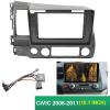10.1 Inch Car DVD Frame Audio Dash Trim Kits Facia Panel Radio Player Screen 2 Din Compatible with HONDA CIVIC 2006-2011 Left Stereo(RHD Frame-cord) view 2