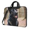 Black german shepherd dog Print Laptop Bag Pouch Briefcase Fits 13/14/15.6 inch Notebook Computer Bags for Women Men view 1