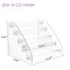 YFEEN CD Holder 5 Tier Clear Acrylic CD Organizers, CD Display Rack Holds up to 30 Standard DVD Cases for Media Shelf Storage and Organization view 2