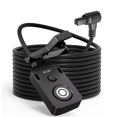 for Canon R5C Video Cable Release Cable Remote Camera Small Shutter Release Remote Control RC301-N3 196.8 "Extended Cable Remote Wired Button R5 5d 5d3 5d4 1dxii 6d 6d2 7d (RC301-N3 196.8in/5m)