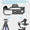 FEICHAO Camera Cage Built-in Quick Release Plate with Cold Shoe Mount 1/4 Hole 3/8 Positioning Hole Compatible with Z f MILC Camera view 4
