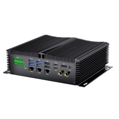 msecore Fanless Industrial PC, Mini Desktop Computer with i7-1260P, 8G RAM 256G SSD, COM R232/ 422/485, Triple 2.5G LAN, GPIO, 4K, Wi-Fi, WOL Support, Wide Voltage, 2*HDMI, 1*DP, Windows 11 Pro