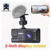 1080P Car Dash Cam 3Channel Front Rear Inside Camera Car Driving Video Recorder Loop Recording Parking Monitor Car DVR view 3