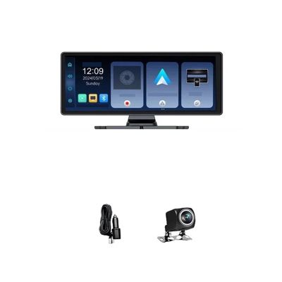 10.26" 4K Dash Cam Carplay Compatible for Android Auto Car Dvr Rotation Dual Lens Dashcam Truck Camera Drive Recorder(C3,64GB)