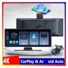 10.26" 4K Dash Cam Carplay & Compatible for Android Dvr Rotation Dual Lens Dashcam Truck Camera Drive Recorder(C3G,128GB) view 2