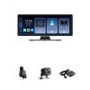 10.26" 4K Dash Cam Carplay Compatible for Android Auto Car Dvr Rotation Dual Lens Dashcam Truck Camera Drive Recorder(C3G,128GB) view 1
