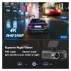 4K Dash Cam Driving Vehicle Cam Built-in Dual Lens Front Rear View Camera Parking Monitor 1.47In IPS Screen(Basic) view 3
