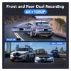 10.26" 4K Dash Cam Carplay & Compatible for Android Dvr Rotation Dual Lens Dashcam Truck Camera Drive Recorder(C3,128GB) view 3