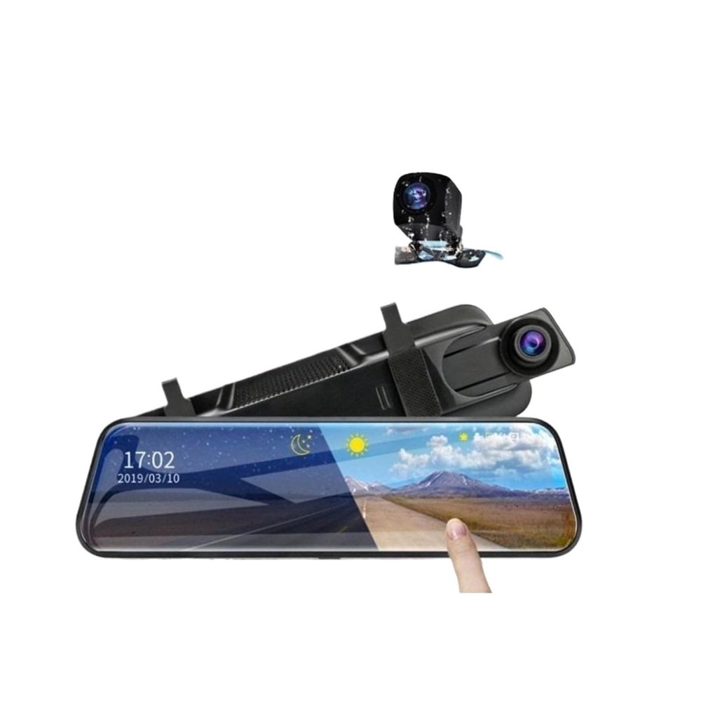 Compatible for Chery Tiggo 8 4K Car Dvr Mirror Dash CamDual Lens Dashcam Drive Recorder Stream Rearview Mirror IPS Screen Camera(Front and Rear 1080P,16g)