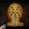 HAPILO Metal sign,Custom Ham Radio Metal Wall Art LED Light Personalized Amateur Radio Name Sign Home Decor Radio Operator Decoration Amateur Call Birthday view 1