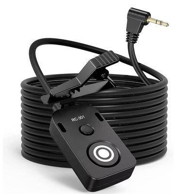 RC301-2.5mm 196.8 "Extended Cable Shutter Release Remote for Fujifilm and Canon Cameras EOS Rebel T8i T8 T7i t6 t6i t1i t2i t3 t3i t4i SL3 2000d 4000d R100 Fuji XT2/3/4/5 XH2S GFX100/S /50 /s