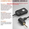 RC301-2.5mm 196.8 "Extended Cable Shutter Release Remote for Fujifilm and Canon Cameras EOS Rebel T8i T8 T7i t6 t6i t1i t2i t3 t3i t4i SL3 2000d 4000d R100 Fuji XT2/3/4/5 XH2S GFX100/S /50 /s view 2