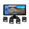 10.36 inch 4 Channel Car DVR Recorder Smart Spot Alarm Monitor with 1080P 4 Backup Cameras Compatible for Truck Bus(One BSD and Monitor,NO Card) view 2