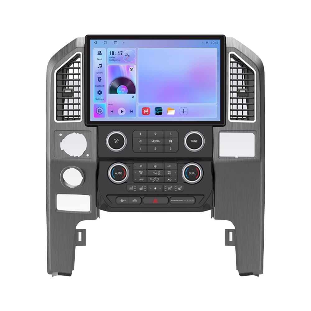 ZWNAV 13.1" Android Car Stereo for Ford F150 2015-2021, IPS Touchscreen, Head Unit GPS Navigation Carplay Radio Multimedia Player Android auto Bluetooth 4G WiFi (SYNC3, 6+128GB)