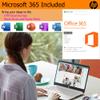 HP Featherlight Laptop with Wireless Earbuds, 16GB RAM, 64GB Storage and 500GB External Drive, 14'' HD Display, Thin & Portable, Webcam, HDMI, WiFi, USB, Snowflake, Windows 11, 1-Year Microsoft 365 view 4