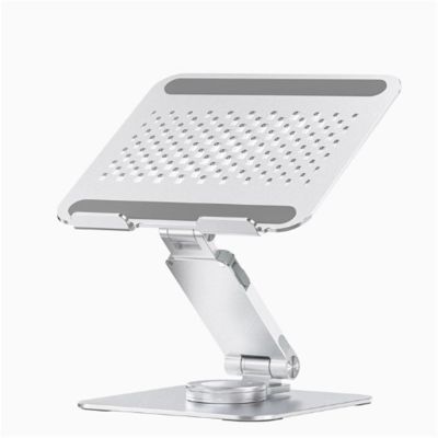 SPXTOM Aluminum Laptop Stand, 360 Free Rotation, Ventilated Cooling, Foldable Notebook Holder, Ergonomic, Anti-Scratch, All Laptops(17")