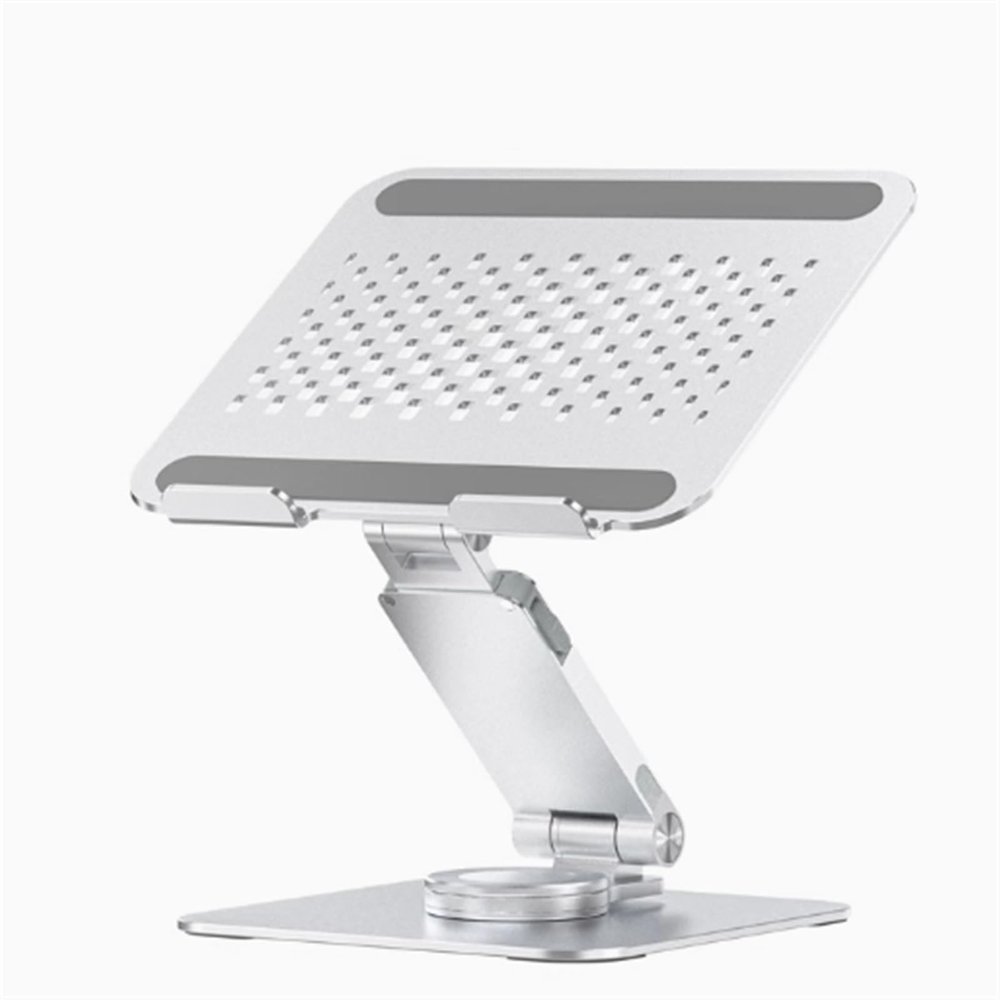 SPXTOM Aluminum Laptop Stand, 360 Free Rotation, Ventilated Cooling, Foldable Notebook Holder, Ergonomic, Anti-Scratch, All Laptops(17")