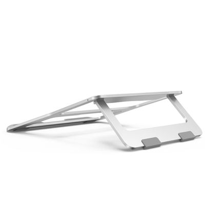 SPXTOM Foldable Laptop Riser, Ventilated Cooling, Aluminum, Ergonomic Laptop Stand, Portable, Desk Vertical Notebook Holder, All Laptops 15.6 in(A)