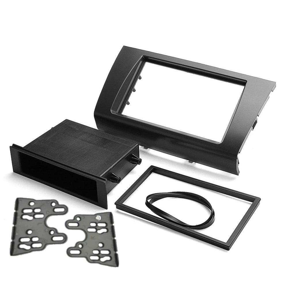 Carbon Fiber Car Center Console Air Vent Condition 1 or 2 Din Car Stereo Radio Fascia Panel Plate Frame DVD CD Panel Audio GPS Dash Mount Kit Adapter/Fit For Suzuki Swift 2005-2010 Car Stereo Dash
