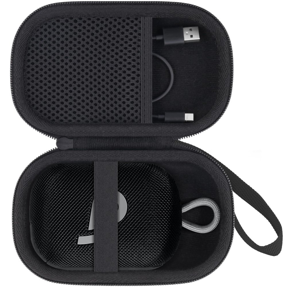 co2CREA for Anker Soundcore Select 4 Go Bluetooth Speaker Hard Protective Case, Portable Travel Case Replacement (Black Case + Black Zipper)