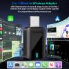 2 in 1 Wireless Carplay Adapter, Plug & Play Magic link Carplay Stable Fast Connection, Convert Factory Wired to Wireless Carplay Dongle/Android Auto Adapter for Cars 2016+, iPhone iOS 10+/Android 11+ view 2