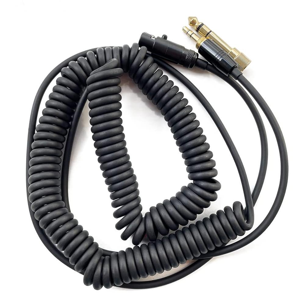 Karlass Coiled Cable Compatible with Q701/K712/K702/K271S/ HDJ-2000/HDJ-2000MK ll/H118 - Extension to 5M Cord with 6.35MM Adapter