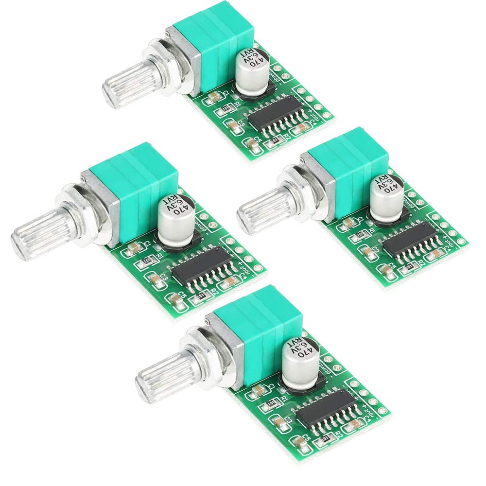 4PCS PAM8403 Mini Digital Audio Amplifier, 5V DC Power Amp Module Board with Potentiometer, High Fidelity Sound Quality, Small Chip Highlight Digital Advantages, Direct Power Cut