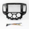 GRASKY Car Accessory Double Din 9 Inch Radio Plastic Fascia Panel Frame Compatible with Nissan NV200 2010-2018 Dashboard Mount Kit(Black Frame Cable) view 1