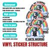 Pack 4PCS Hang in There It Get Worse Stickers Mental Health Rainbow Skeleton Waterproof Vinyl Decals Decor Laptop Phone Water Bottles Tumbler Luggage Guitar Scrapbook Bumper Car Gifts view 2