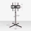 ENGENDER TV Mount Universal Floor TV Bracket Indoor TV Stand Height Adjustable, Tilt, Swivel TV Stand for 32 to 50 Inch Flat Curved TV Stand TV Wall Mount view 2