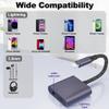 2 in 1 iPhone Microphone Adapter for Live-Streaming [MFi Certified], Lightning to 3.5mm Audio Jack and Charger Lightning Splitter, Apple Dongle Headphone Jack and Charger for iPhone 14/13/12/11/ iPad view 2