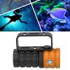 Glomora Professional Diving Photography Fill Light 10000LM 12LED Flashlight Waterproof Torch for Underwater Diving (Orange) view 3