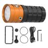 Glomora Professional Diving Photography Fill Light 10000LM 12LED Flashlight Waterproof Torch for Underwater Diving (Orange) view 4