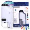Axlksia Mini Microscope for Kids and Adults, Handheld 60x-180x LED Lighted Pocket Microscope with 4 Slides for Student Science Lab Education (White) view 1