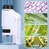 Axlksia Mini Microscope for Kids and Adults, Handheld 60x-180x LED Lighted Pocket Microscope with 4 Slides for Student Science Lab Education (White) view 4