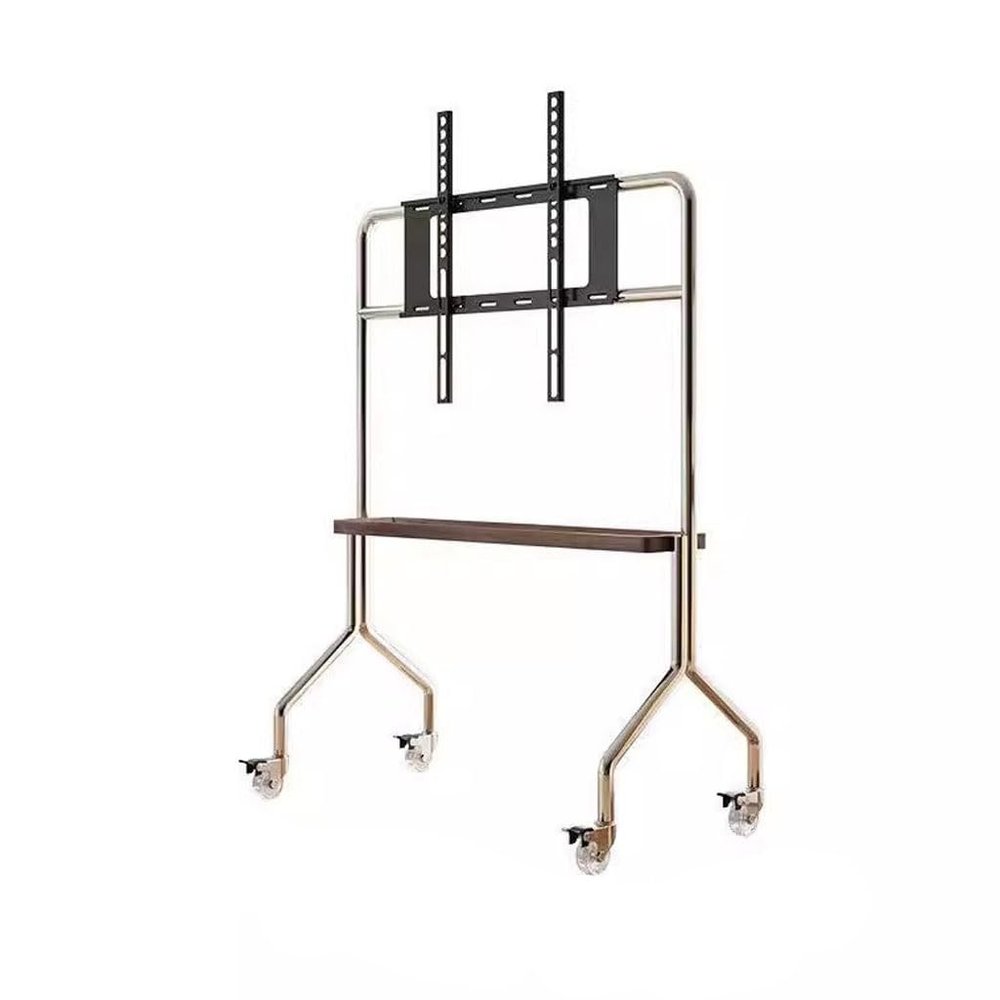 ENGENDER TV Mount Stainless Steel Movable TV Floor Stand Bracket with Wheels Living Room Bedroom TV Stand TV Wall Mount(90CMX50CMX120CM)