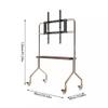ENGENDER TV Mount Stainless Steel Movable TV Floor Stand Bracket with Wheels Living Room Bedroom TV Stand TV Wall Mount(90CMX50CMX120CM) view 2