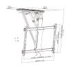 ENGENDER TV Mount Adjustable TV Mount Stand Smart Remote Control TV Stand for 32"-70" Inch TV Ceiling Electric Folding TV Stand Electric Flip Ceiling Bracket TV Wall Mount view 2