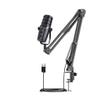 NovelGoal Adjustable Microphone with Anti-Spray Cotton Live Game Recording Professional Microphone Can Be Used for Computer and Cell Phone Sound Card (Microphone Stand Set) view 1