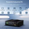 Kinupute Industrial Mini PC, Fanless Computer i5-1235U Upto 4.4Ghz, Windows 11 Pro, 32G DDR5, 1T PCIE4.0 SSD, 8xCOM RS232, 3x2.5G LAN, 4G Module, 4K HDMI/DP Triple Display, WiFi6, BT5.2, SIM, GPIO view 2