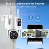 Kittyhok Dual Lens Wireless Security Camera System, 4pcs 2K Outdoor Camera with 2.4/5GHz WiFi, Pan & Tilt, Auto Tracking, Human Detection, Color Night Vision, 16CH Wi-Fi 6 NVR with 1TB HDD, KWDP164 view 3