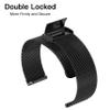 Metal Loop Bands Compatible for Spade Health Smartwatch 4 Adjustable Stainless Steel Replacement Wristbands Quick Release Watch Strap for Spade Health Smartwatch 4 Smart Watch for Women Men (Black) view 2