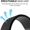 Metal Loop Bands Compatible for Spade Health Smartwatch 4 Adjustable Stainless Steel Replacement Wristbands Quick Release Watch Strap for Spade Health Smartwatch 4 Smart Watch for Women Men (Black) view 3