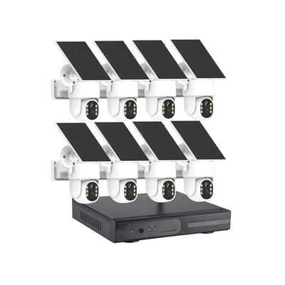8CH Outdoor Solar Power Security Camera System with 8 Camera, 4MP Wireless WiFi CCTV Surveillance NVR Kit with Two Way Audio, Color Night Vision, Human Detection