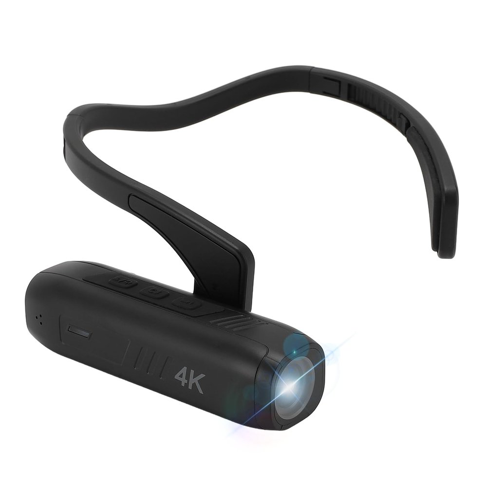 ASHATA 4K 60FPS Camcorder Head Mounted Video Camera, APP Control, 42MP 120 Wide Angle EIS 6.0 Anti Shake Wearable Video Camcorder Vlog Camera Built in Microphone for Sports