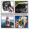 Personalized Sugar Woman Skull Mexico Mexican Vintage Name Sticker Custom Skull Flowers Stickers Retro Waterproof Die-Cut Vinyl Sticker for Kindle Laptop Water Bottle Hard Hat Funny Sticker Gifts view 2